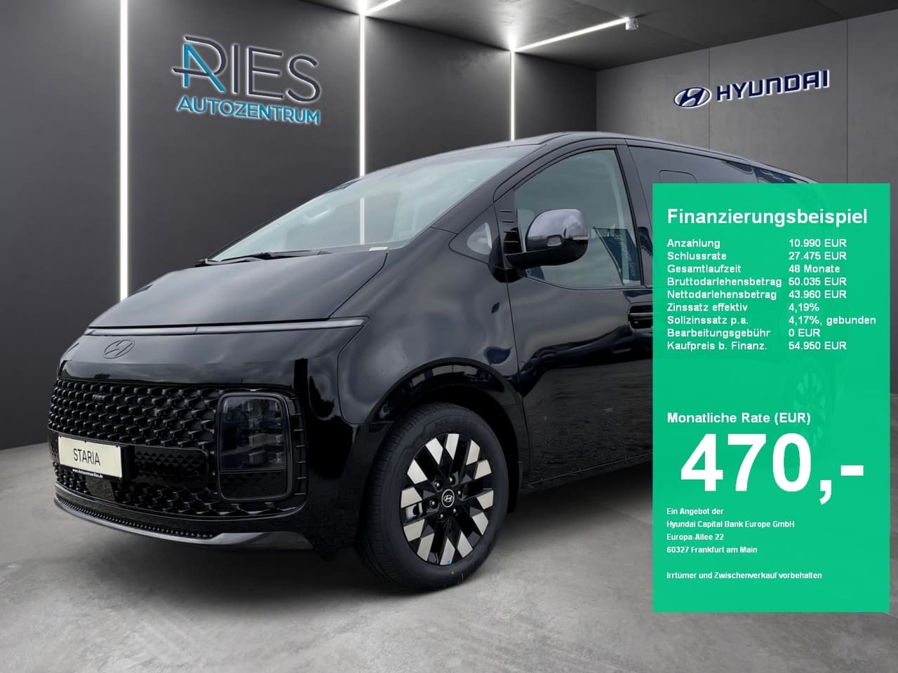 Hyundai Staria HEV 7-Sitzer (MY25) 1.6 T-GDI (225 PS) 6-AT 2WD Signature Panoramadach