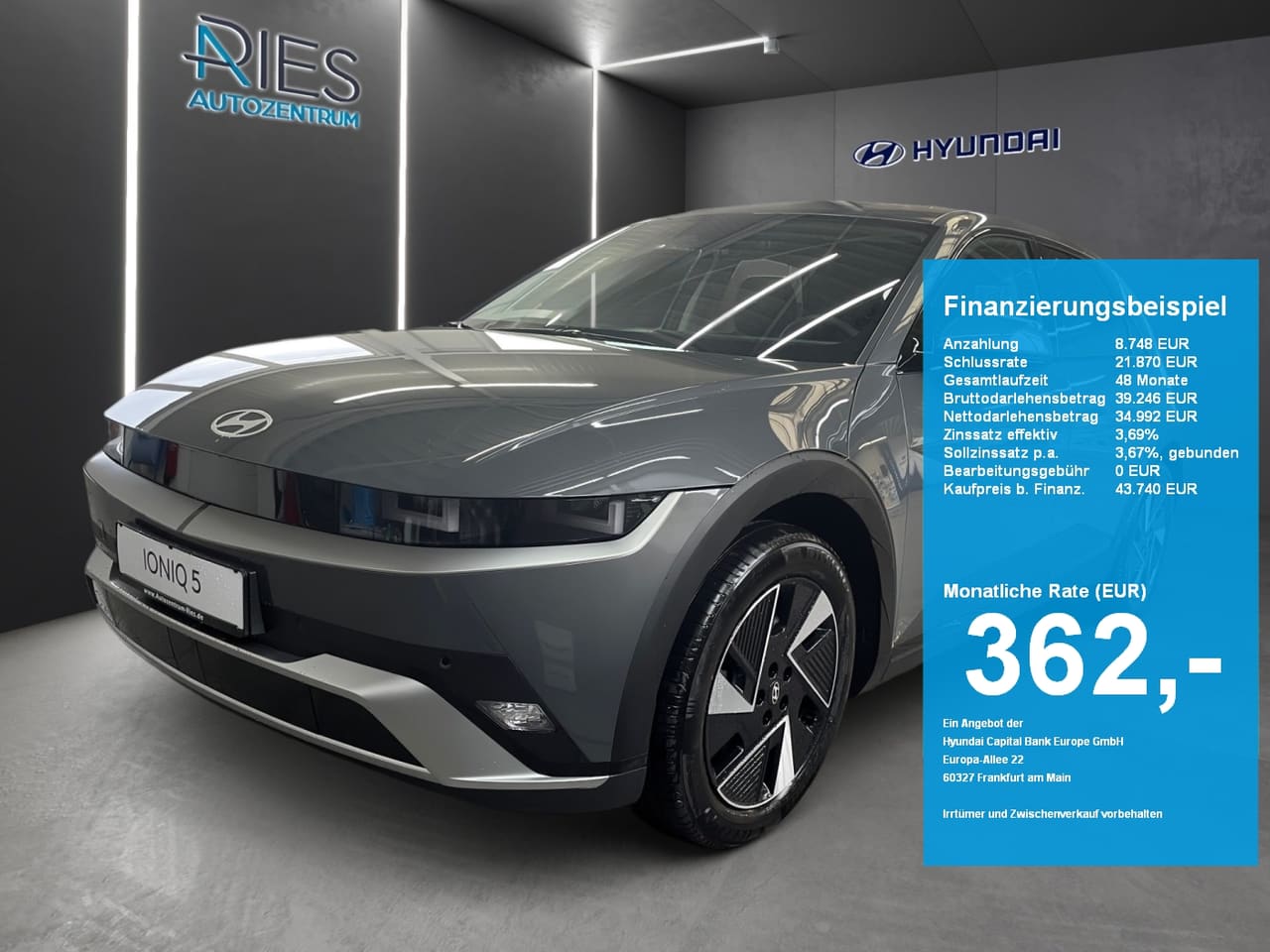 Hyundai IONIQ 5 FL (MY26) 63 kWh 2WD (170 PS) CENTRIQ Sitz-Paket