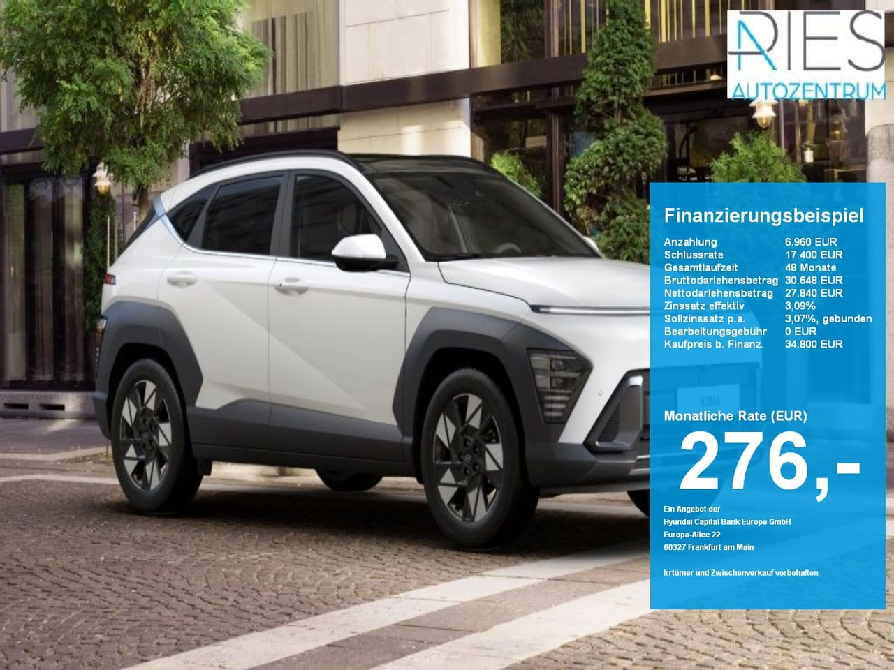 Hyundai Kona SX2 (MY26) HEV 1.6 GDI (138 PS) DCT 2WD Prime Glas-Schiebedach