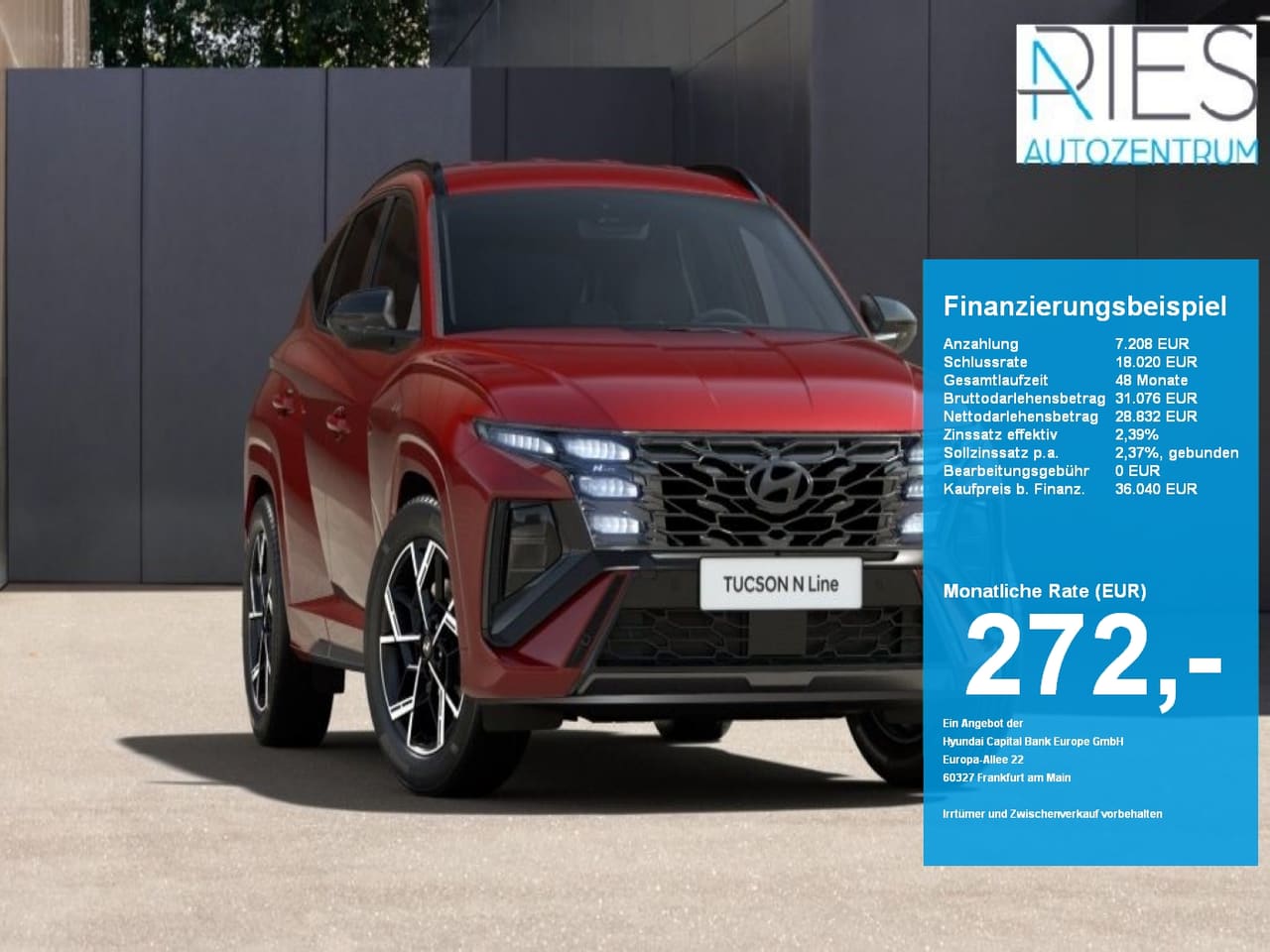 Hyundai Tucson FL (MY27) 1.6 T-GDI (150 PS) 7-DCT 2WD N Line LED-Paket
