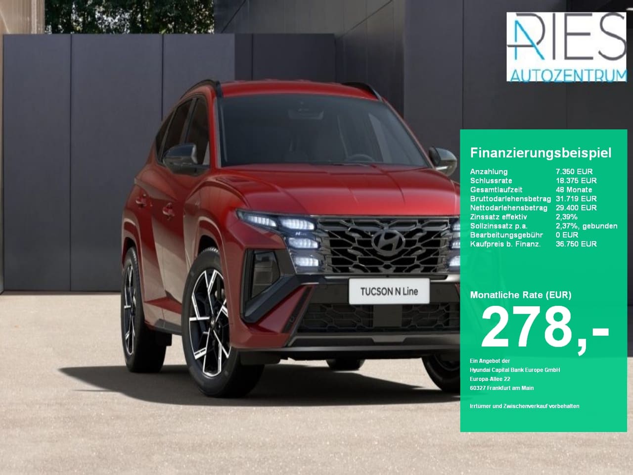 Hyundai Tucson FL (MY26) 1.6 CRDi (136 PS) 48V 7-DCT 2WD N Line