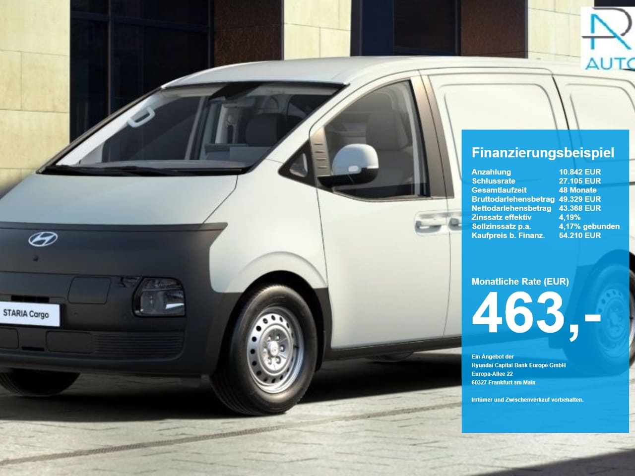 Hyundai Staria Cargo Elektro 84 kWh