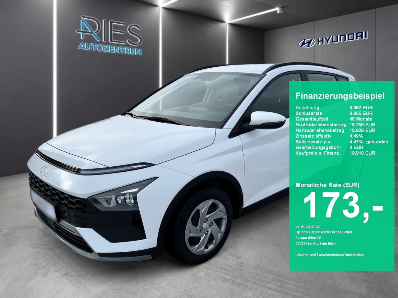 Hyundai BAYON FL (MY25) 1.0 T-GDI (100 PS) 6-MT 2WD Select, , Sitzheizung vorne kann auf Wunsch für 300.- Euro nachgerüstet werden