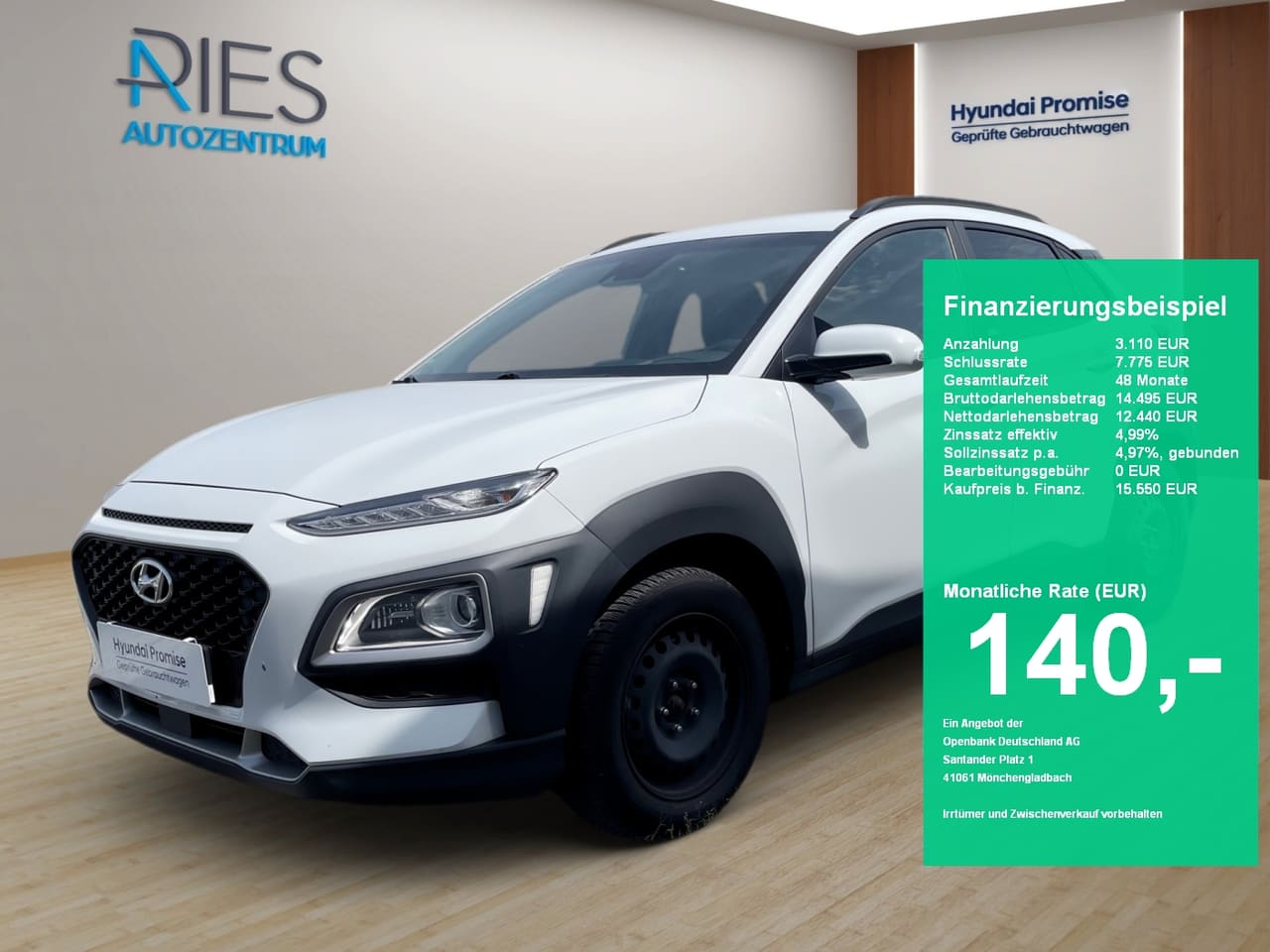 Hyundai Kona (MJ20) 1.0 T-GDi M/T Sonderedition ADVANTAGE PLUS (Farbappl. LIME)