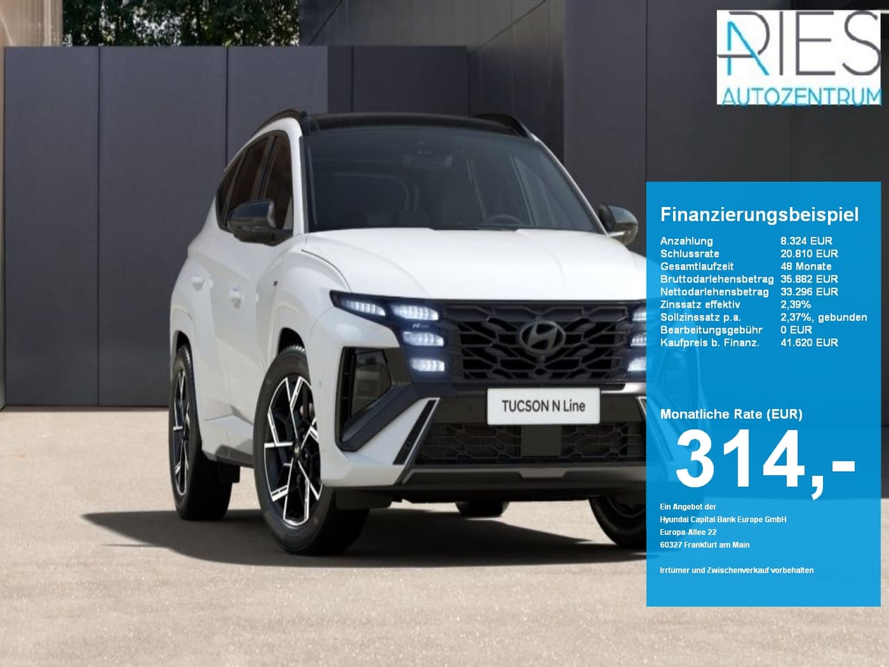Hyundai Tucson FL (MY27) 1.6 T-GDI (150 PS) 7-DCT 2WD N Line X Assistenz-Paket, Panoramadach