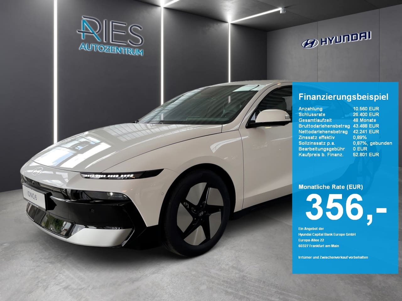 Hyundai IONIQ 6 84 kWh 360*HUD*KlimaA*LED*Navi*SHZ*4xSHZ