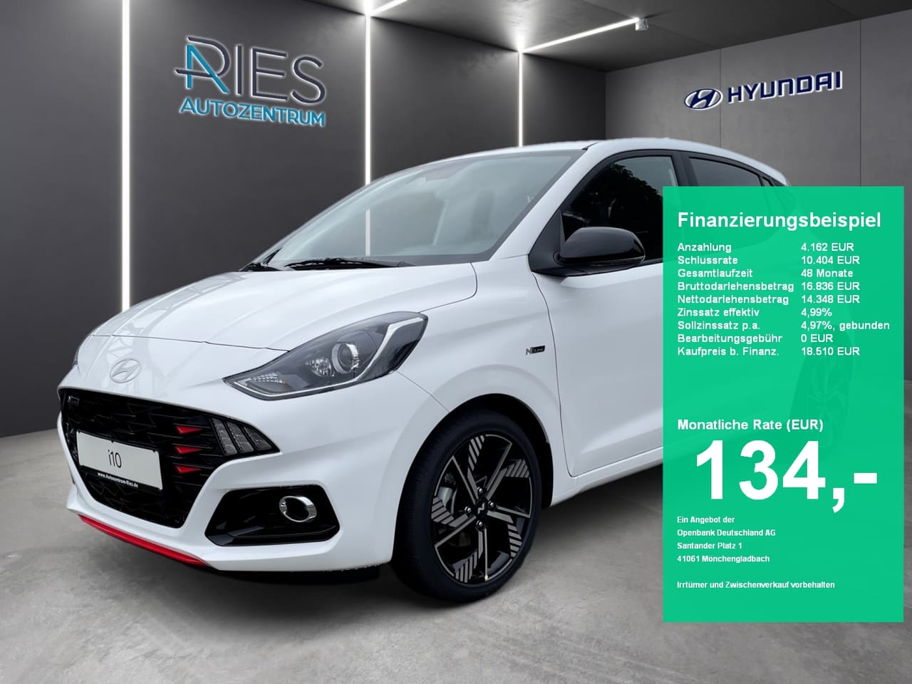 Hyundai i10 FL (MY25) 1.0 T-GDI (90 PS) 5-MT 2WD N Line
