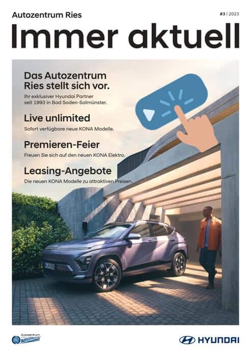 Das Cover des Autozentrum Ries -Magazins, Immer aktuell.