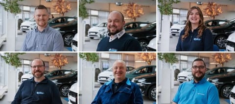 Sechs Porträts aus dem Team des Autozentrum Ries